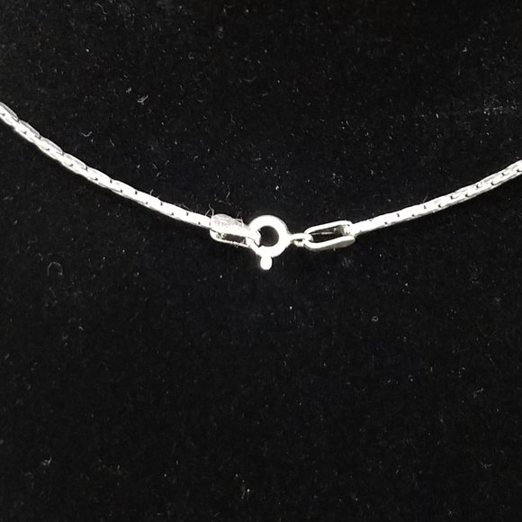 NEW Sterling Silver necklace 22 in Italy 925 - Picture 4 of 8